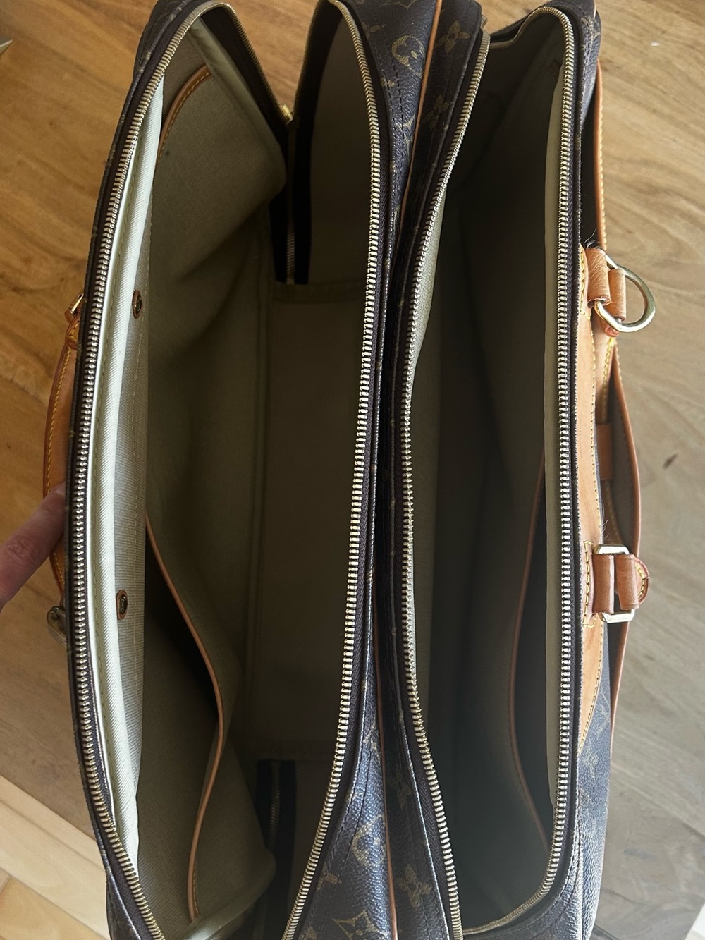 Louis Vuitton Brown Monogram Canvas Duffel with Vachetta Leather Trim - Picture 9 of 11